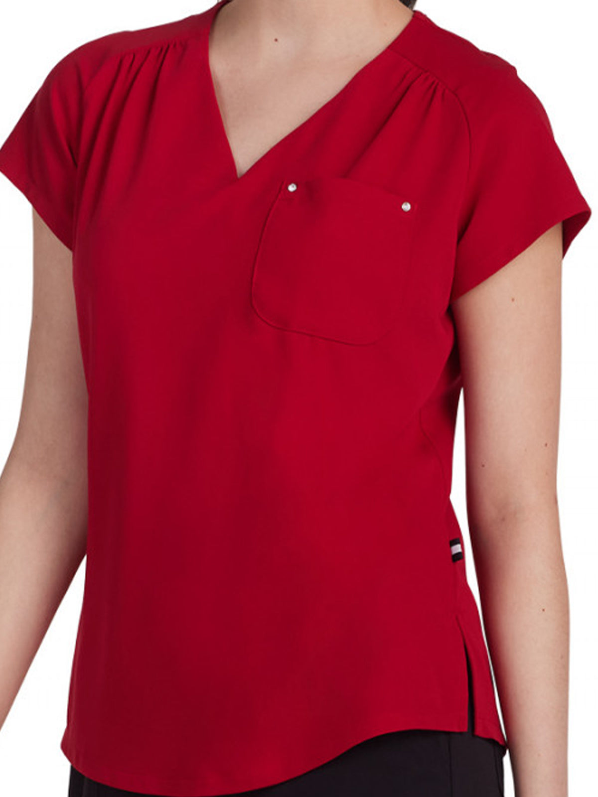 Women's Heart-Shaped Neckline Up and Going Scrub Top