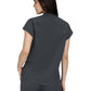 Women's Zipper Neck Combo Chest Pocket Catrin Scrub Top