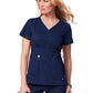 Women's 2-Pocket Adjustable Front-Tie Mock-Wrap Katelyn Scrub Top