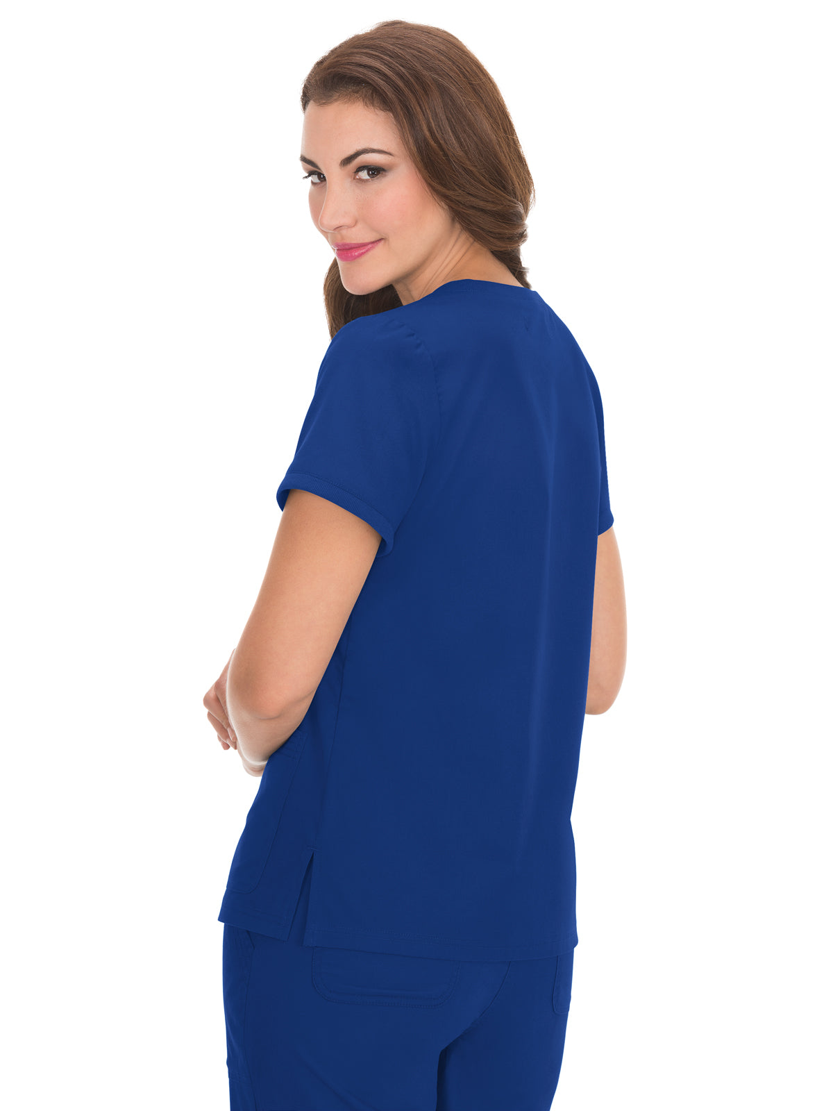 Women's 3-Pocket Soft Rib Trim V-Neck Nicole Scrub Top