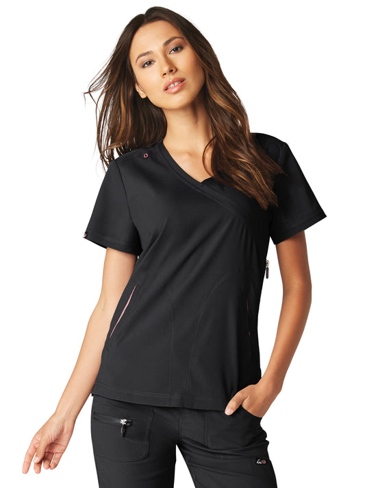 Women's 3-Pocket Mock-Wrap Philosophy Scrub Top