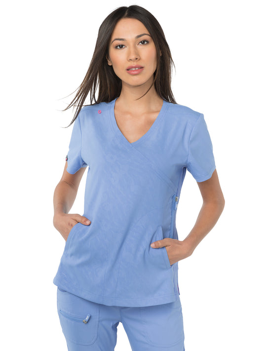 Women's 3-Pocket Mock-Wrap Philosophy Scrub Top