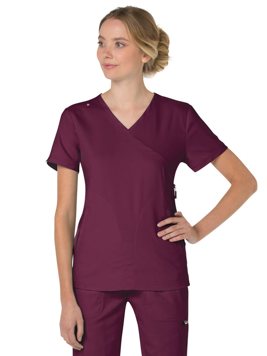 Women's 3-Pocket Mock-Wrap Philosophy Scrub Top