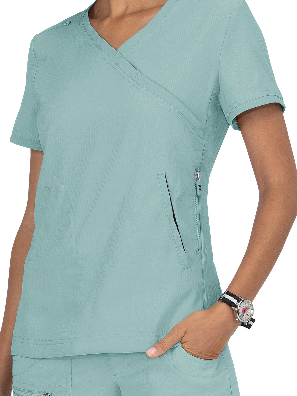 Women's 3-Pocket Mock-Wrap Philosophy Scrub Top