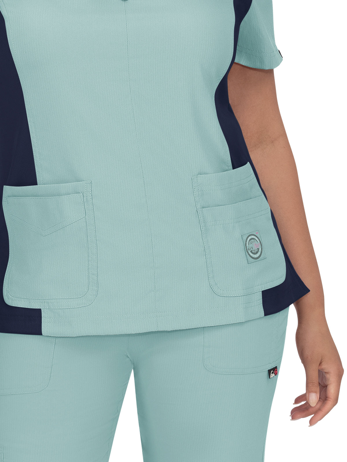 Women's 4-Pocket Zipper Neck Serenity Scrub Top