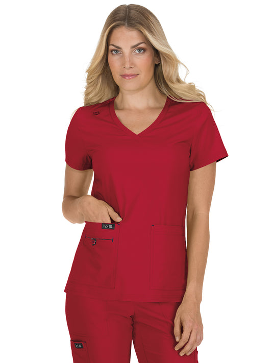 Women's 4-Pocket Stretch V-Neck Becca Scrub Top