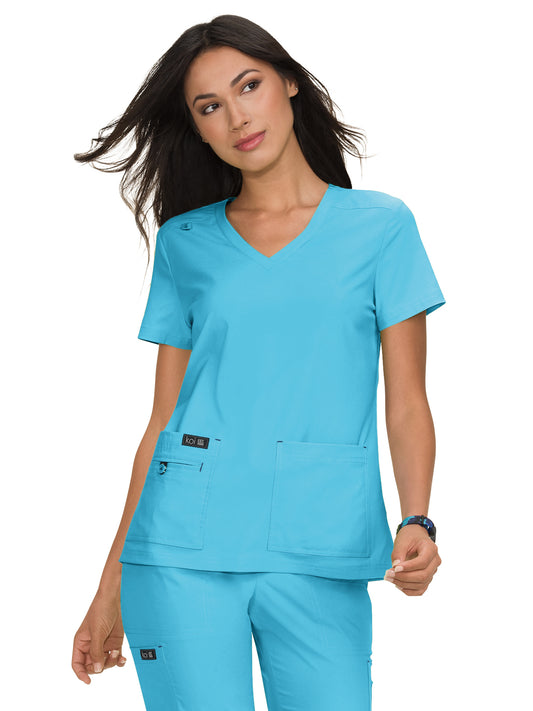 Women's 4-Pocket Stretch V-Neck Becca Scrub Top