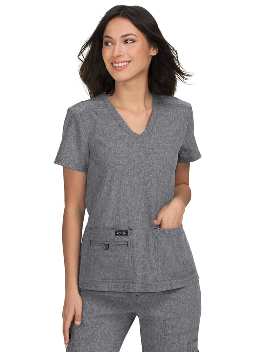 Women's 4-Pocket Stretch V-Neck Becca Scrub Top