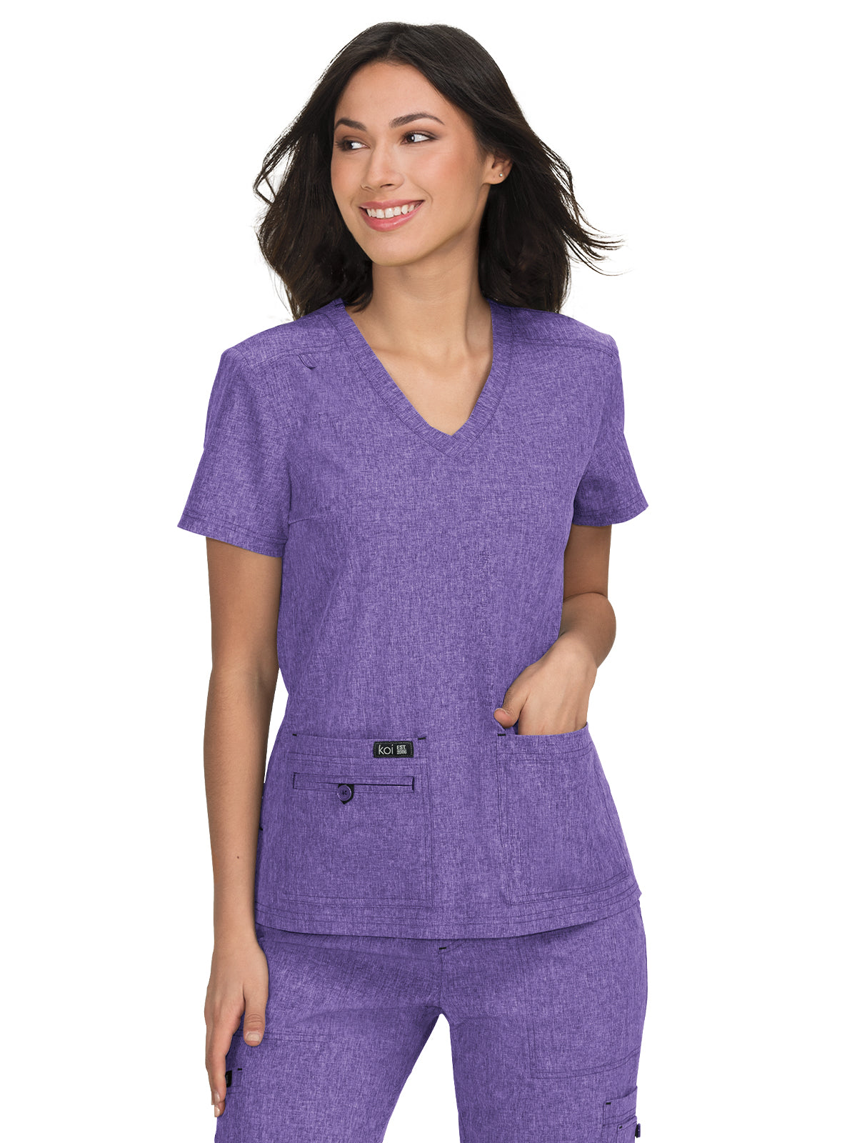 Women's 4-Pocket Stretch V-Neck Becca Scrub Top