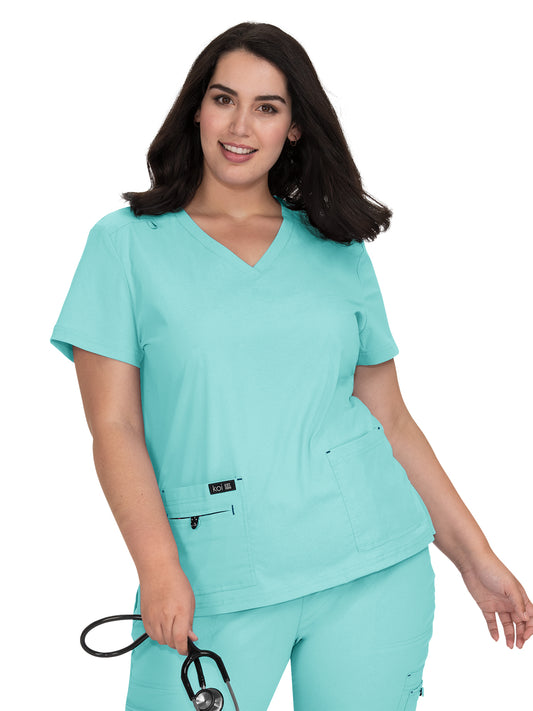 Women's 4-Pocket Stretch V-Neck Becca Scrub Top