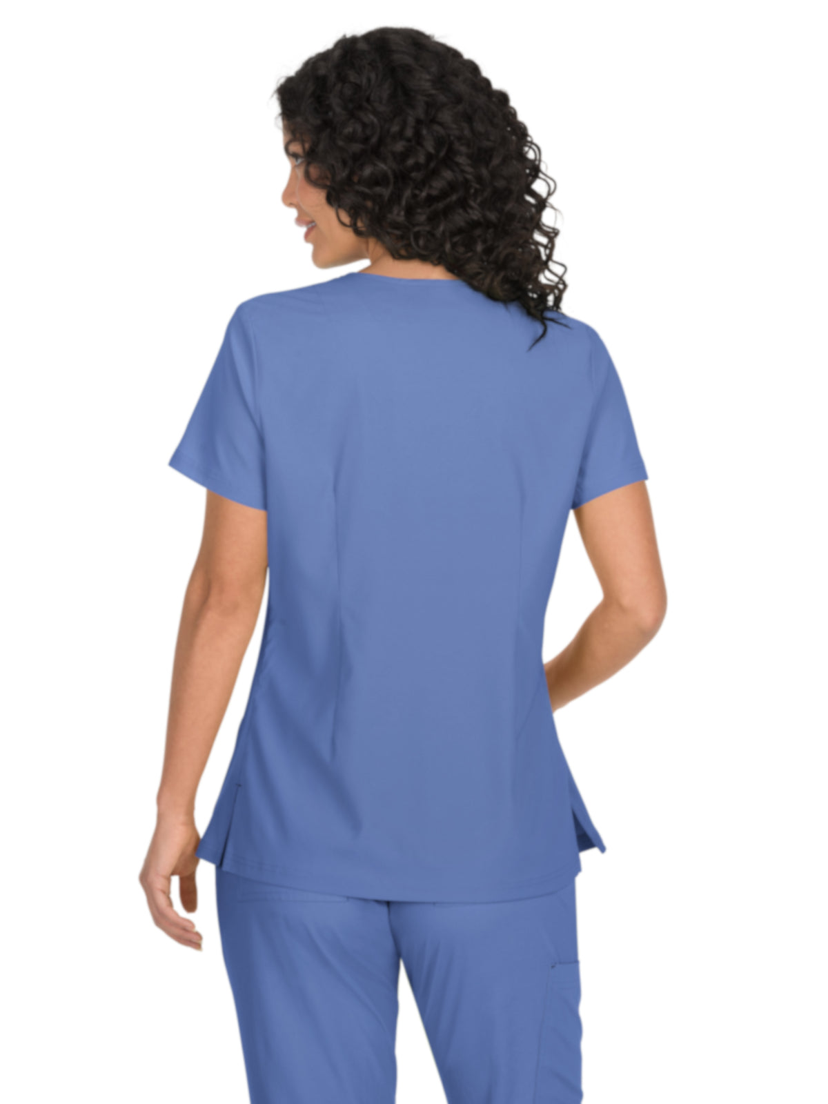 Women's Mock-Wrap Neck Katie Scrub Top