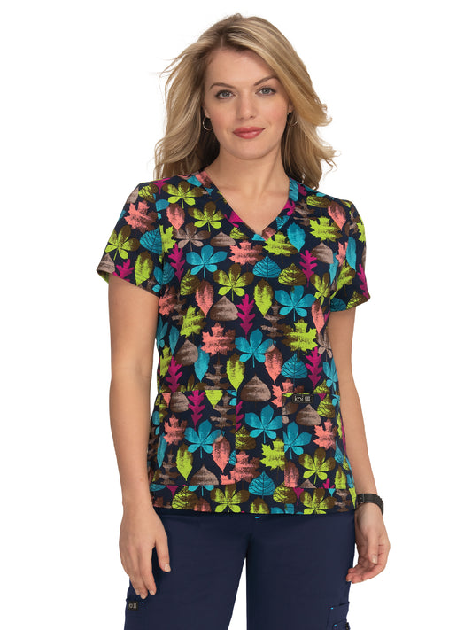 Women's Athletic-Inspired, Breathable Mesh Leslie Scrub Top