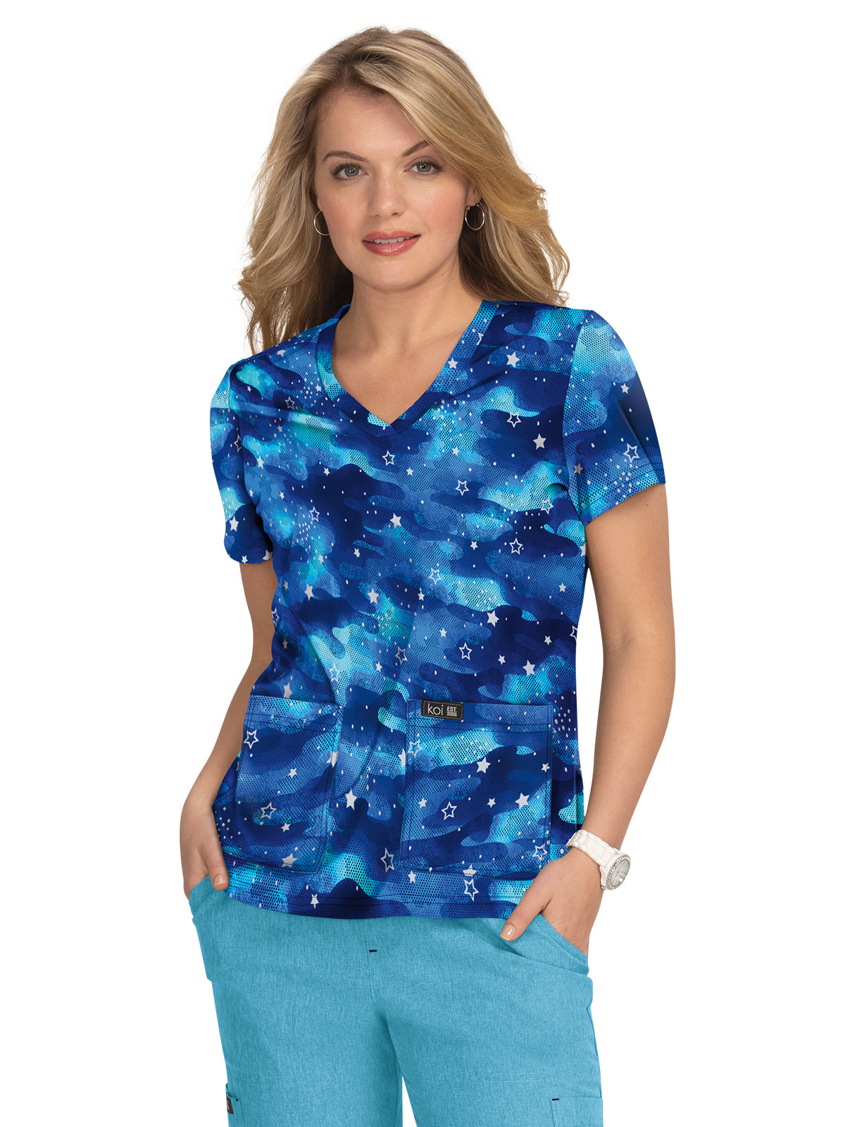 Women's Athletic-Inspired, Breathable Mesh Leslie Scrub Top