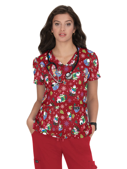 Women's Athletic-Inspired, Breathable Mesh Leslie Scrub Top