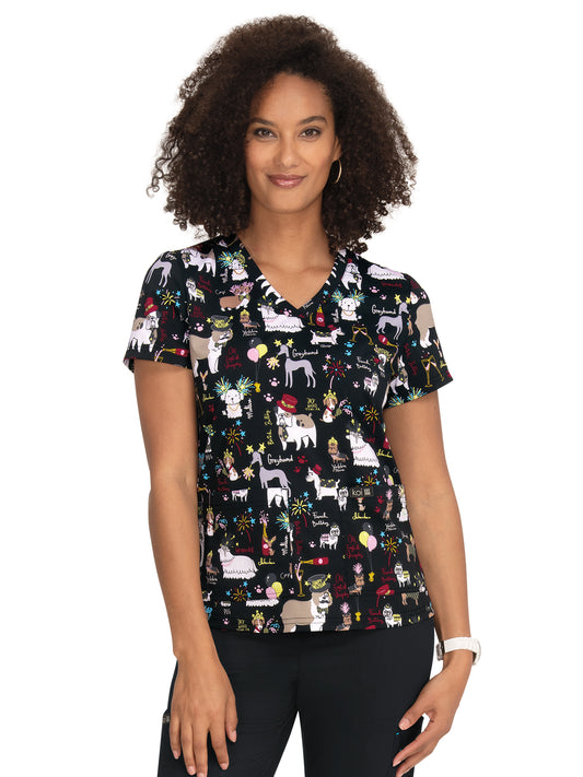 Women's Athletic-Inspired, Breathable Mesh Leslie Scrub Top