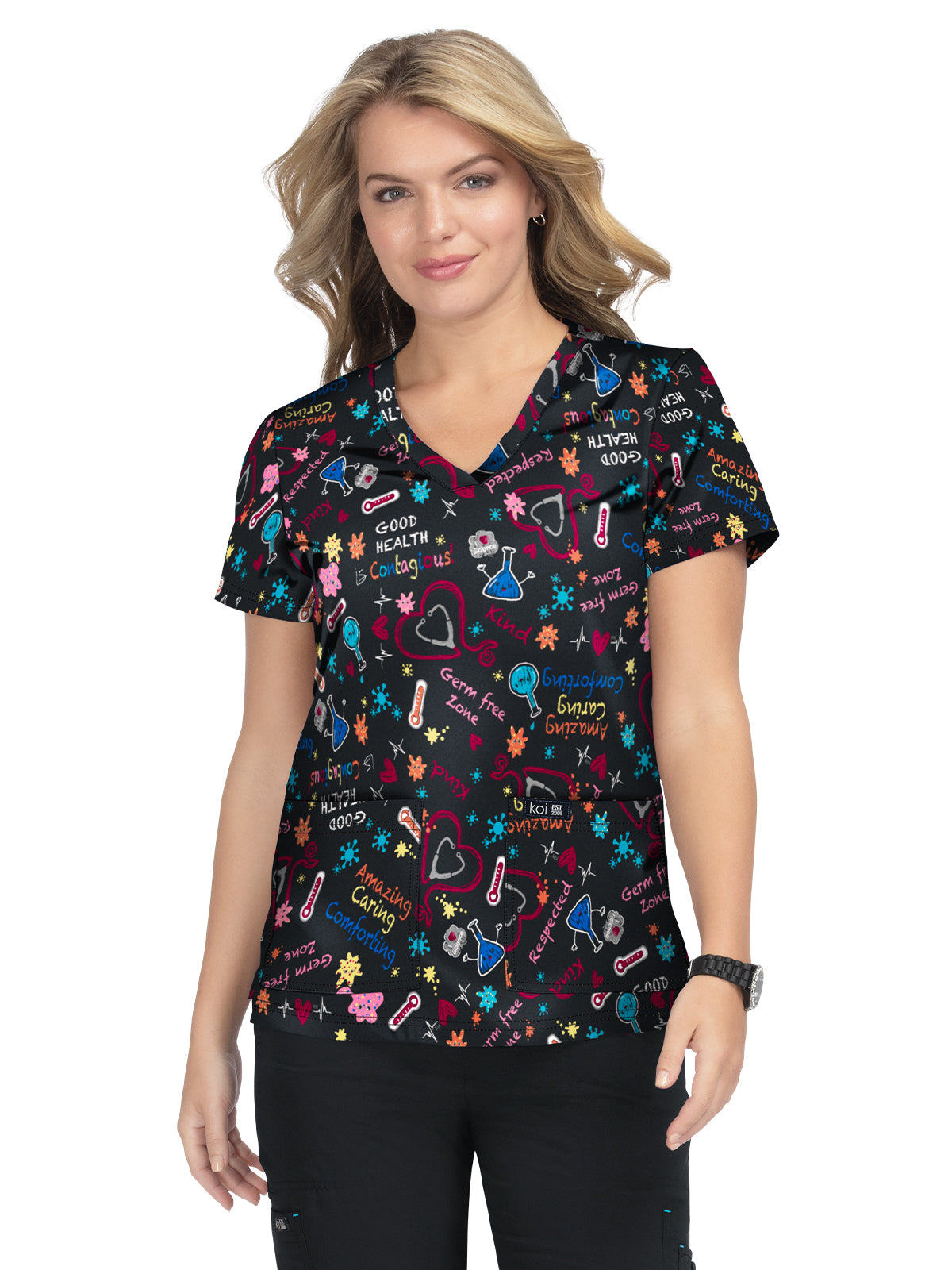 Women's Athletic-Inspired, Breathable Mesh Leslie Scrub Top