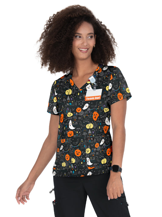 Women's Athletic-Inspired, Breathable Mesh Leslie Scrub Top