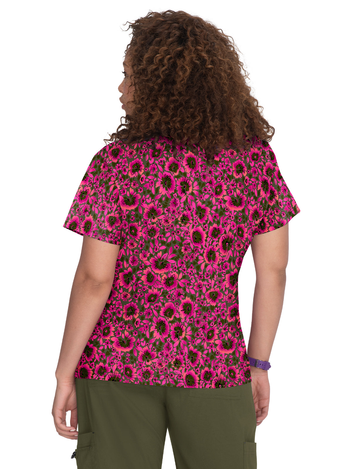 Women's Athletic-Inspired, Breathable Mesh Leslie Scrub Top