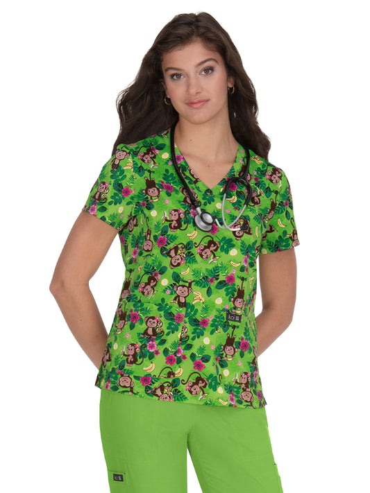 Women's Athletic-Inspired, Breathable Mesh Leslie Scrub Top