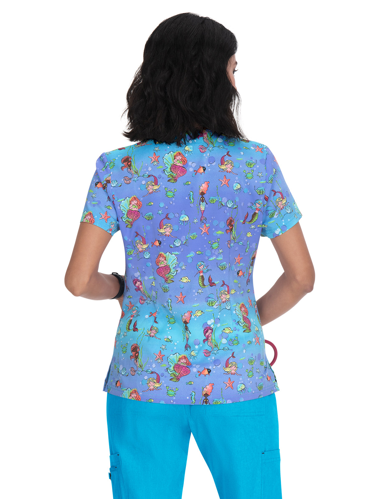 Women's Athletic-Inspired, Breathable Mesh Leslie Scrub Top