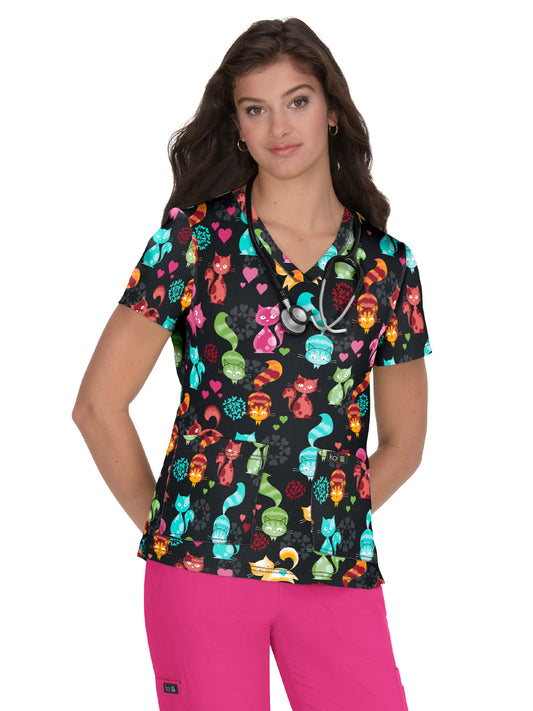 Women's Athletic-Inspired, Breathable Mesh Leslie Scrub Top