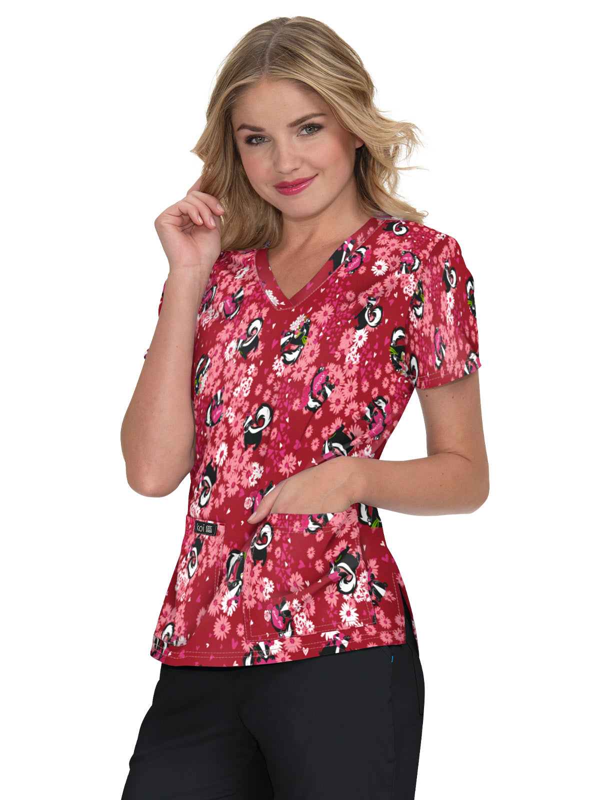 Women's Athletic-Inspired, Breathable Mesh Leslie Scrub Top