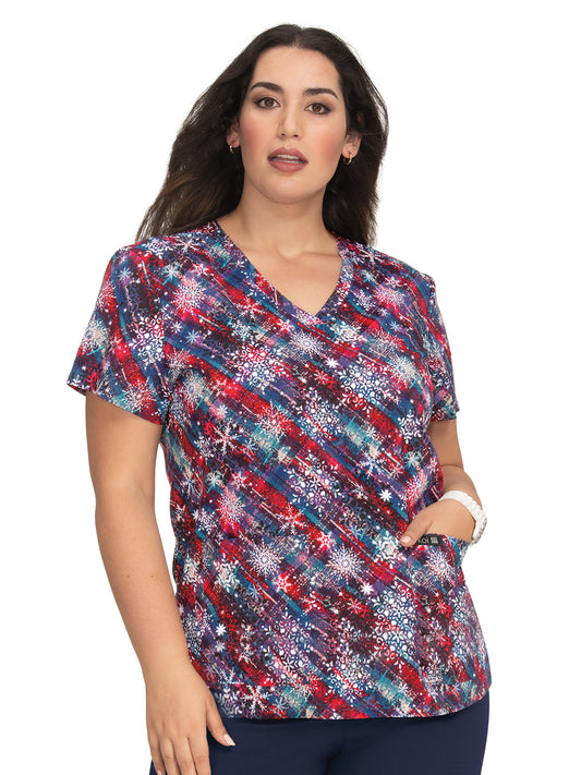 Women's Athletic-Inspired, Breathable Mesh Leslie Scrub Top