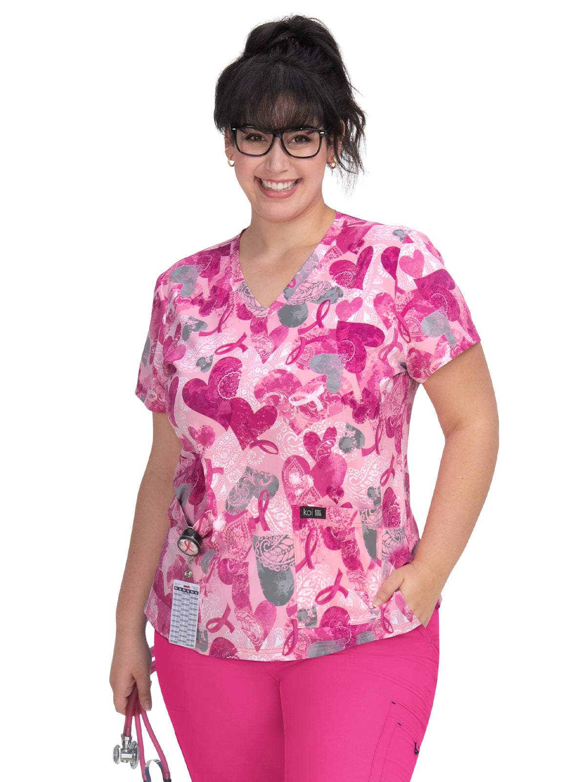 Women's Athletic-Inspired, Breathable Mesh Leslie Scrub Top