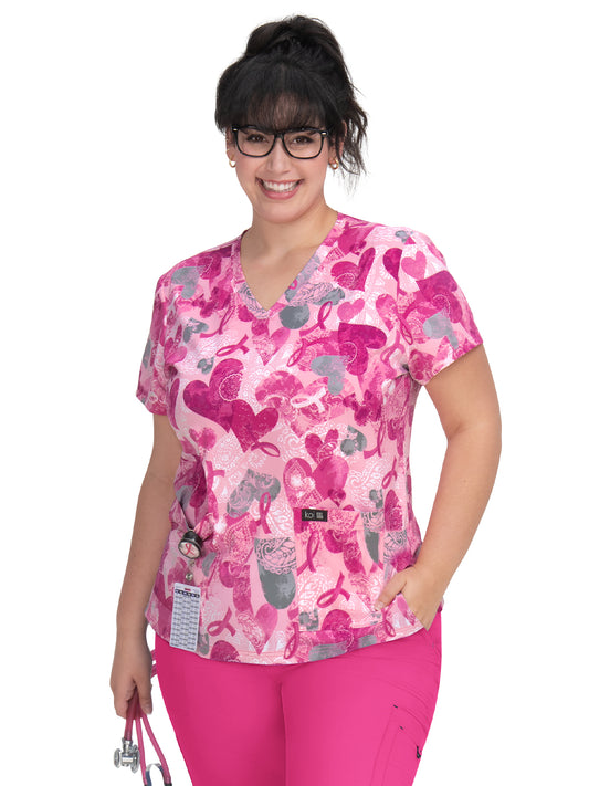 Women's Athletic-Inspired, Breathable Mesh Leslie Scrub Top