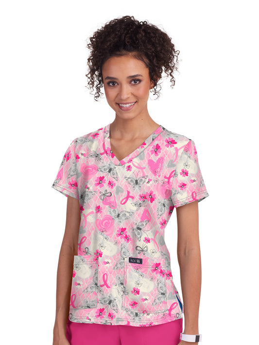 Women's Athletic-Inspired, Breathable Mesh Leslie Scrub Top