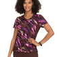 Women's 3-Pocket Mock-Wrap Stretch Print Raquel Scrub Top