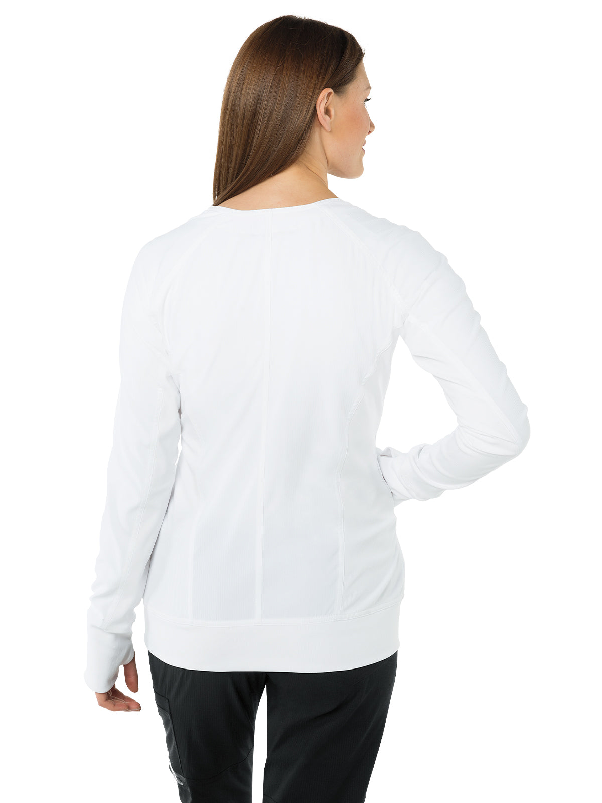 Women's 3-Pocket 2-Way Zipper Clarity Scrub Jacket