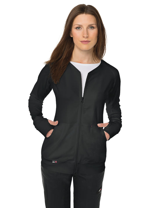 Women's 3-Pocket 2-Way Zipper Clarity Scrub Jacket