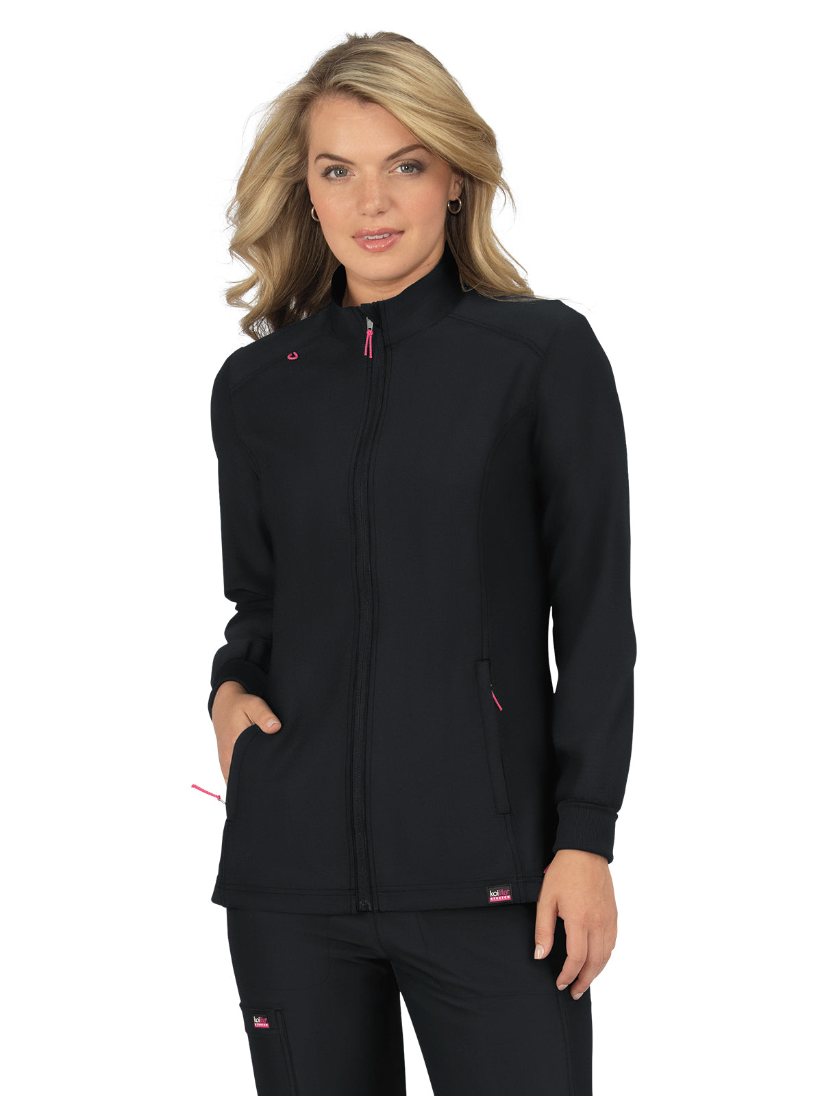 Women's 2-Pocket Zipper-Front Impact Scrub Jacket