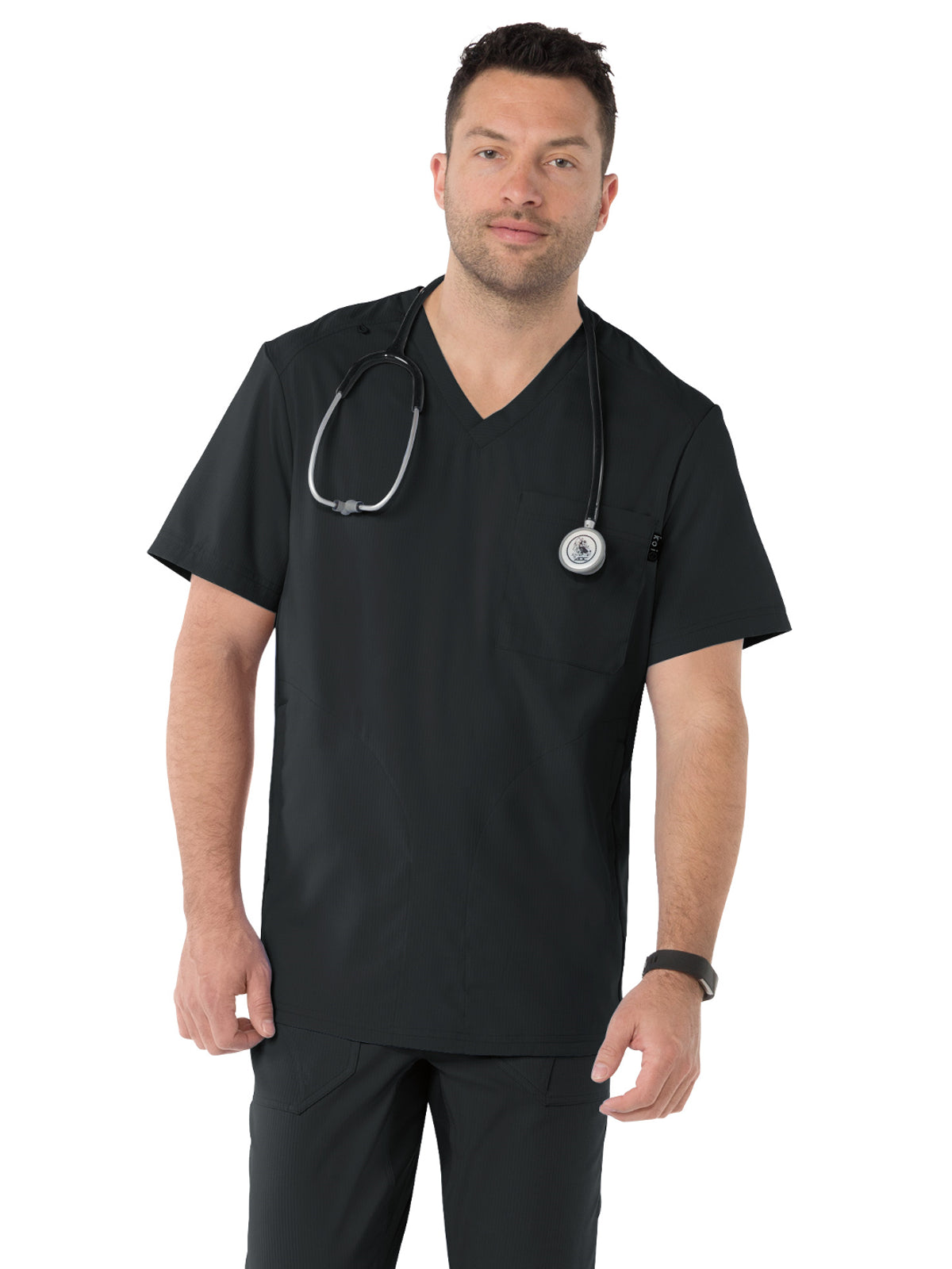 Men's 3-Pocket Athletic V-Neck Force Scrub Top