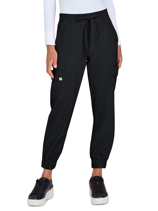 Women's 6-Pocket Jogger-Style Eco-Friendly Elastic Drawstring Terra Scrub Pant