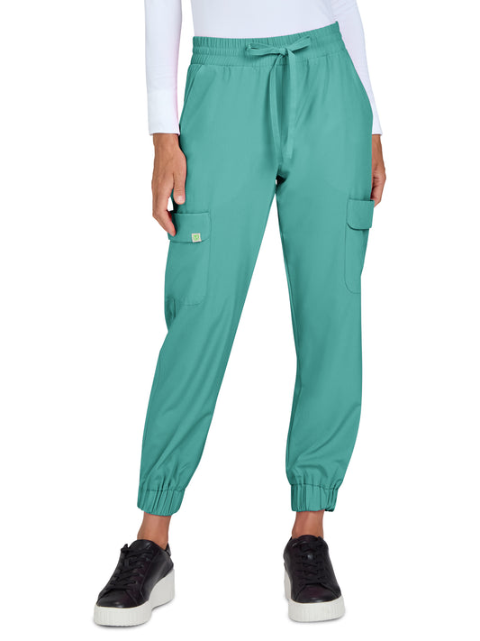 Women's 6-Pocket Jogger-Style Eco-Friendly Elastic Drawstring Terra Scrub Pant