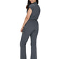 Women's Zipper Front 9-Pocket Boot Cut Anja Jumpsuit