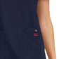 Women's 3-Pocket Snap-Button Placket V-Neck Freesia Scrub Top