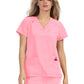 Women's 3-Pocket Snap-Button Placket V-Neck Freesia Scrub Top