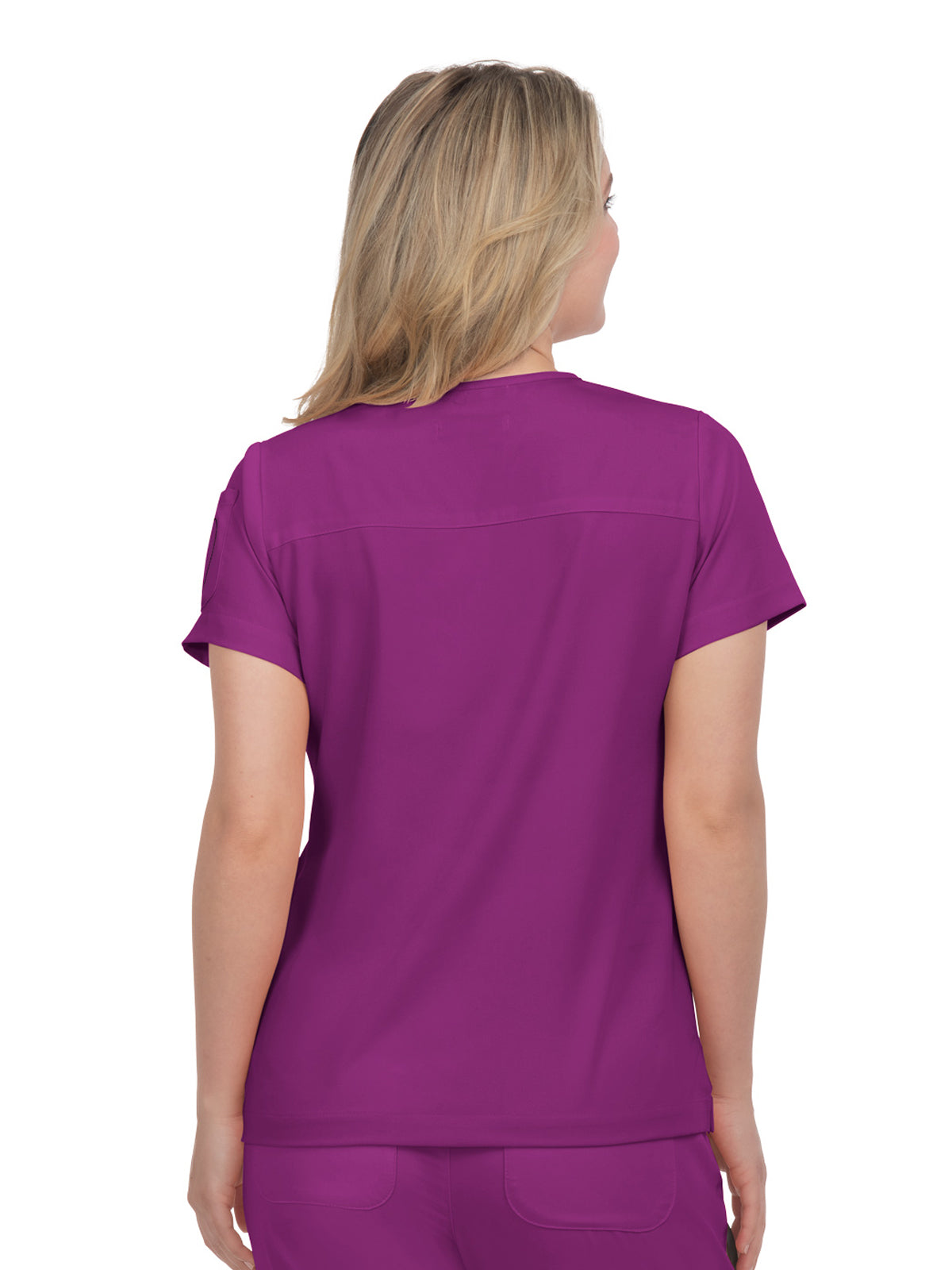 Women's 3-Pocket Striped Trim Kennedia Scrub Top