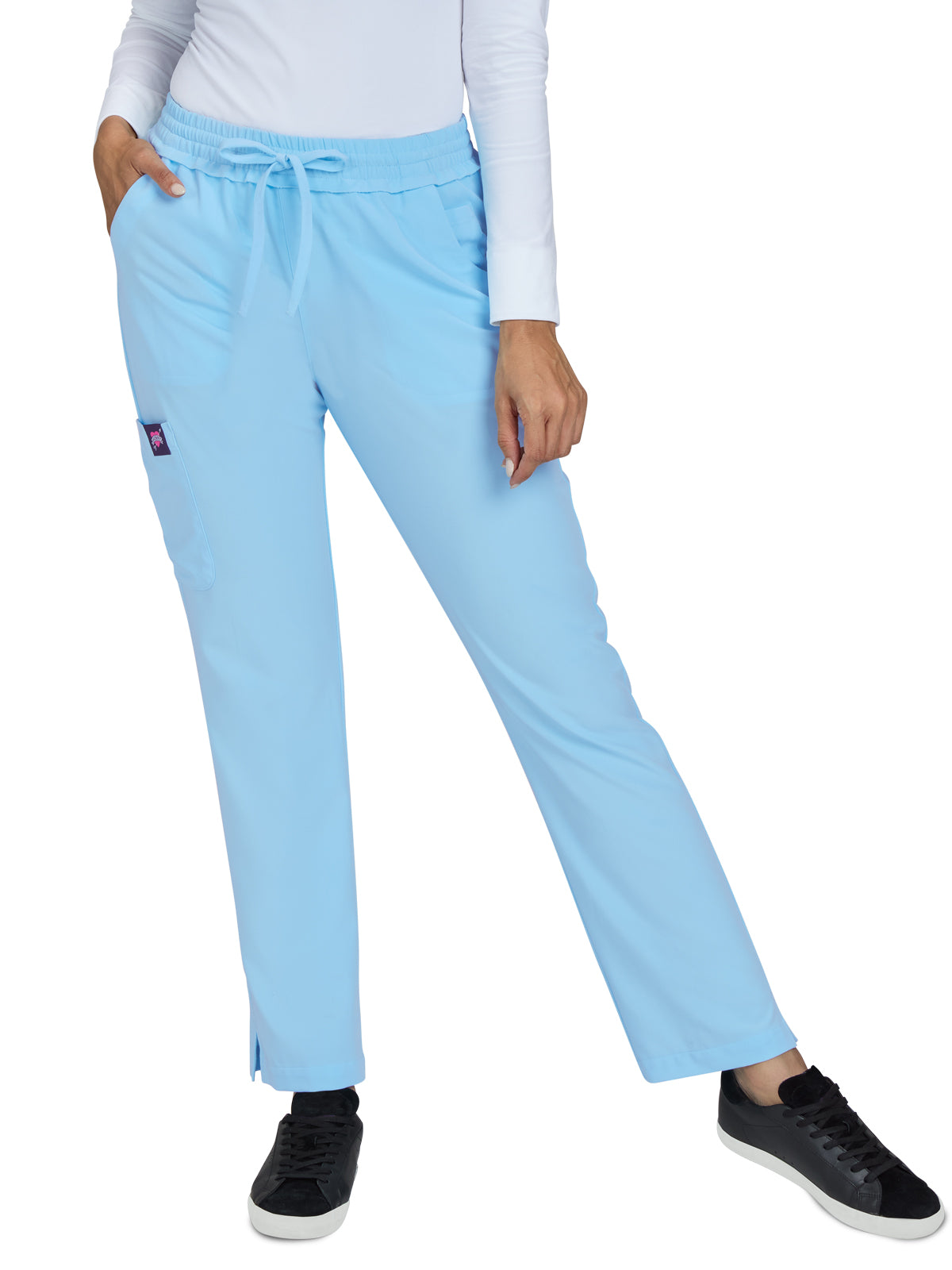 Women's 6-Pocket Ruffle Waist Bergamot Scrub Pant