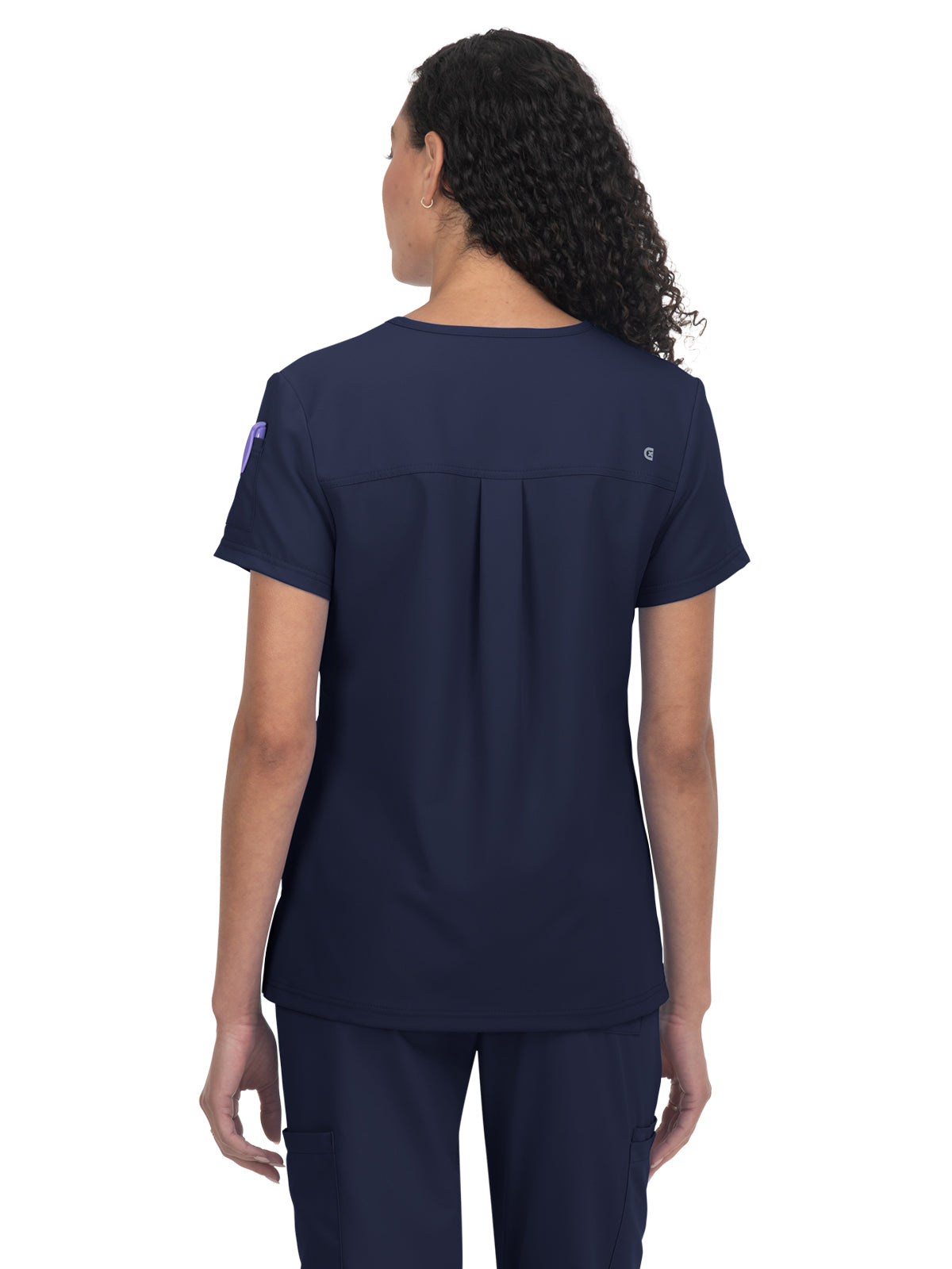 Women's 2-Pocket V-Neck Tuck-In Aura Scrub Top