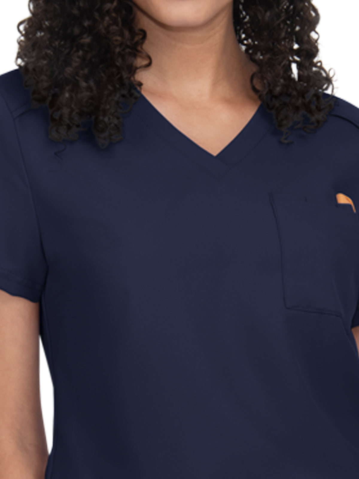 Women's 2-Pocket V-Neck Tuck-In Aura Scrub Top