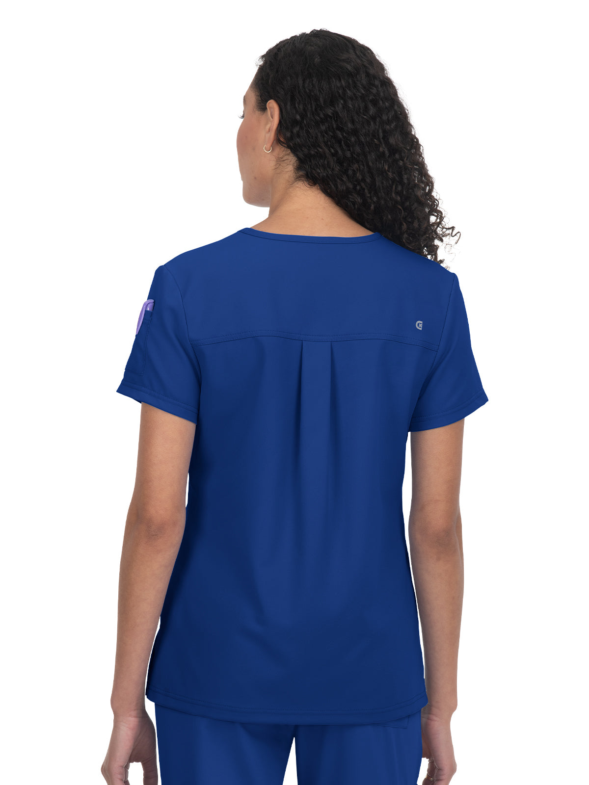 Women's 2-Pocket V-Neck Tuck-In Aura Scrub Top