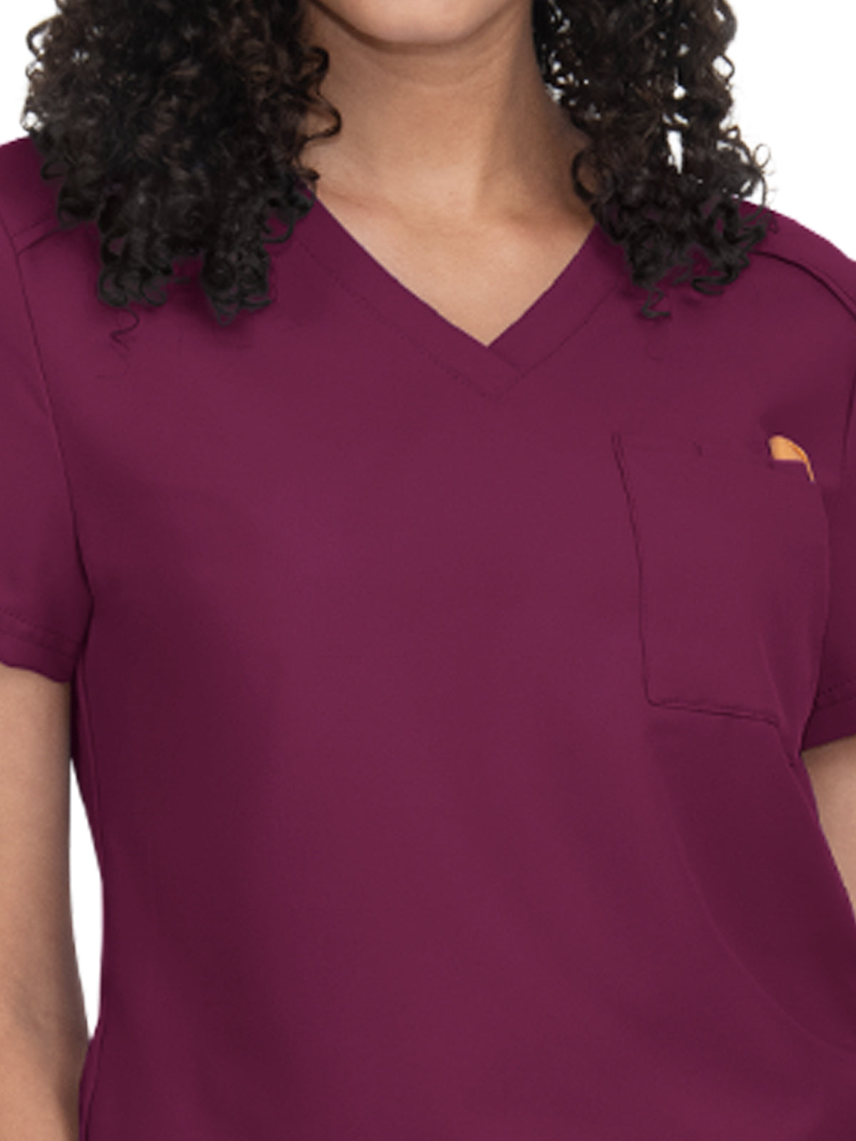 Women's 2-Pocket V-Neck Tuck-In Aura Scrub Top