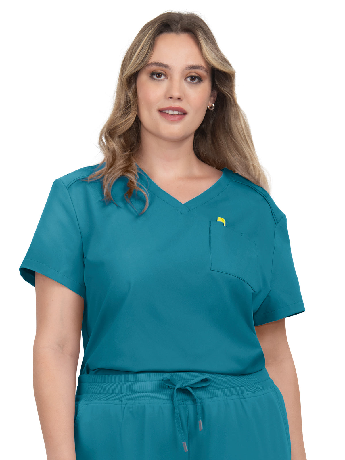 Women's 2-Pocket V-Neck Tuck-In Aura Scrub Top