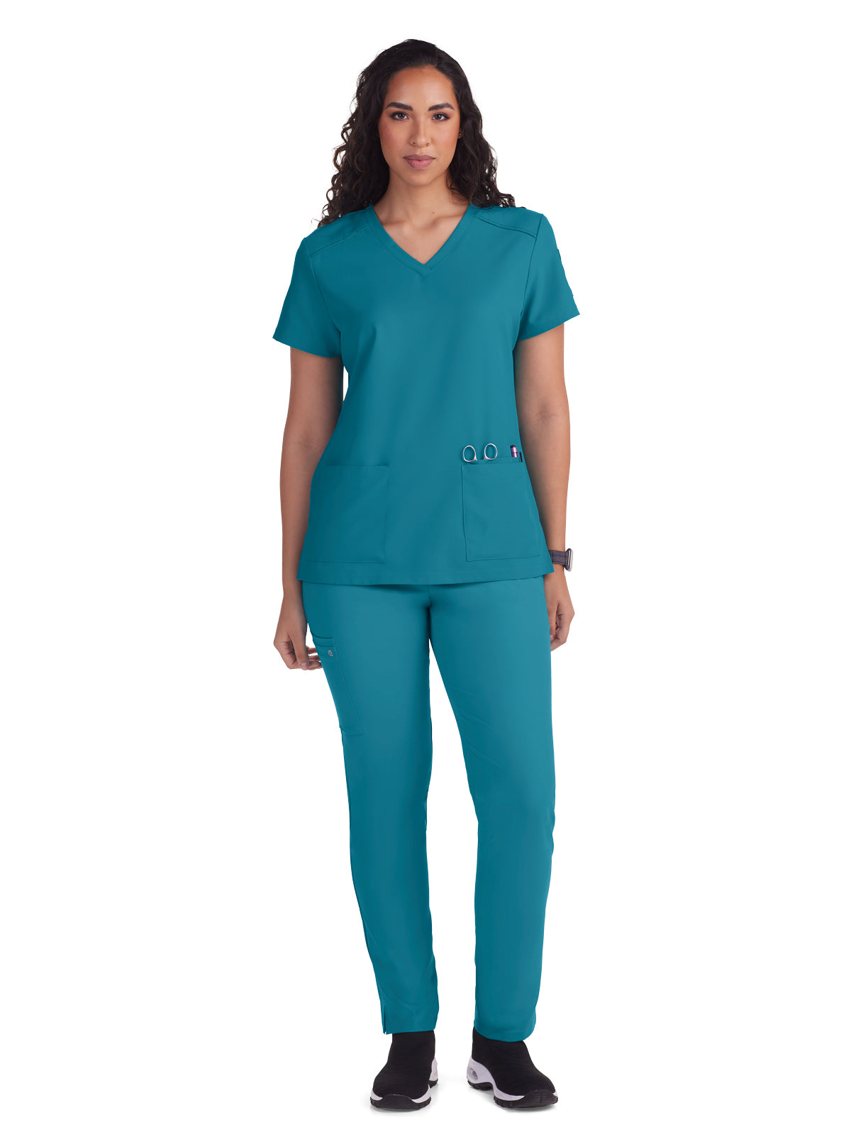 Women's 3-Pocket V-Neck Cardi Scrub Top