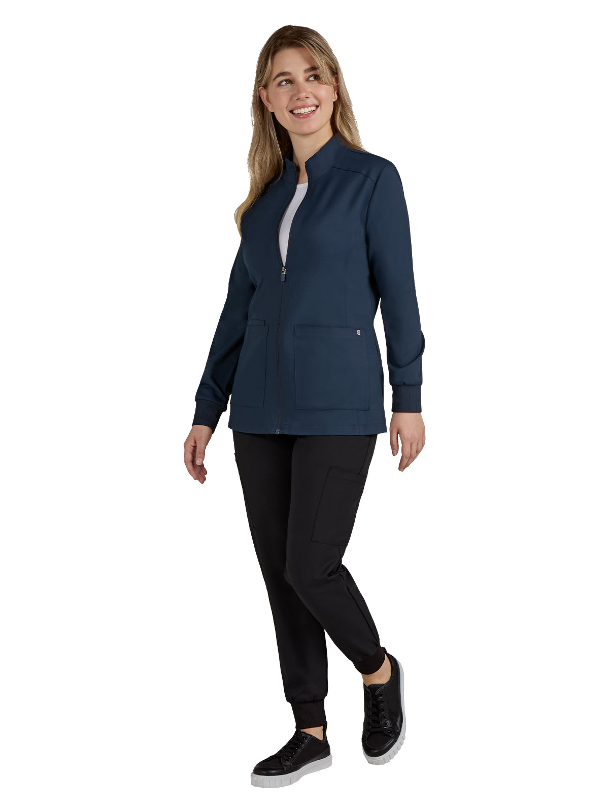 Women's 2-Pocket Zipper-Front Geneses Scrub Jacket