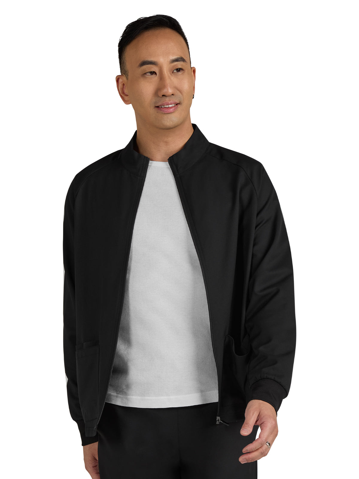 Men's 3-Pocket Zipper-Front Alpha Scrub Jacket